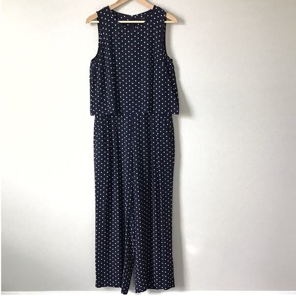 J.CREW Silk Dots Jumpsuit - Size 4 tall - Picture 1 of 3